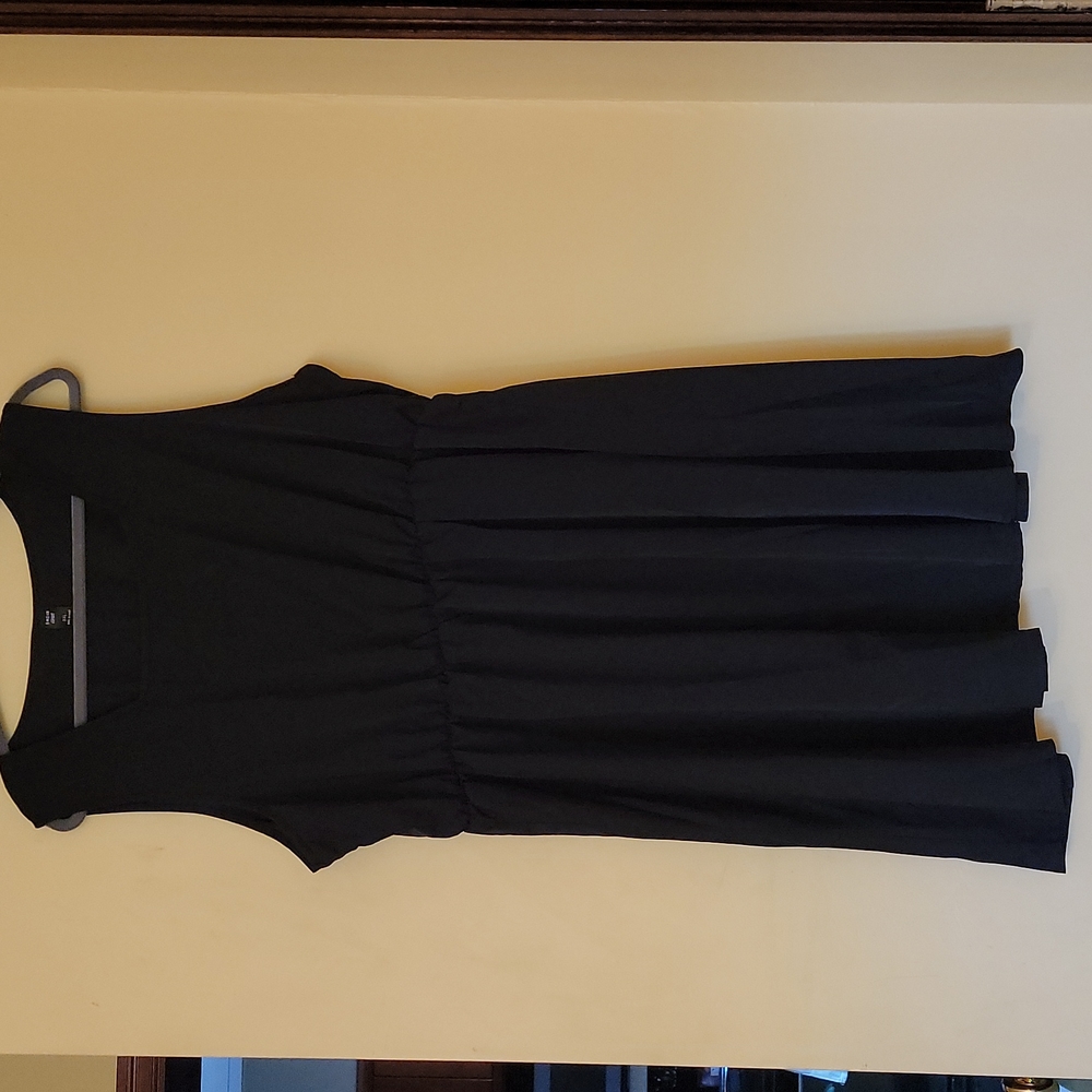 Black square neck dress, 3xl